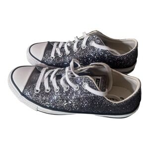 Converse Sneakers Womens sz 7 All Star Chuck Taylor Silver Glitter